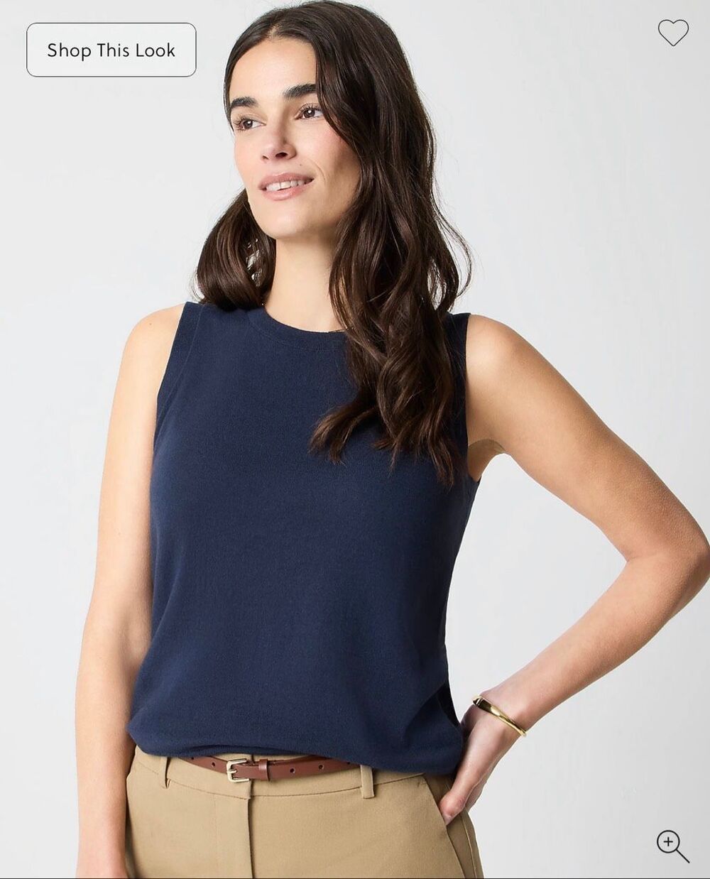 J. Crew 100% cotton sweater shell in Navy NWT size Small